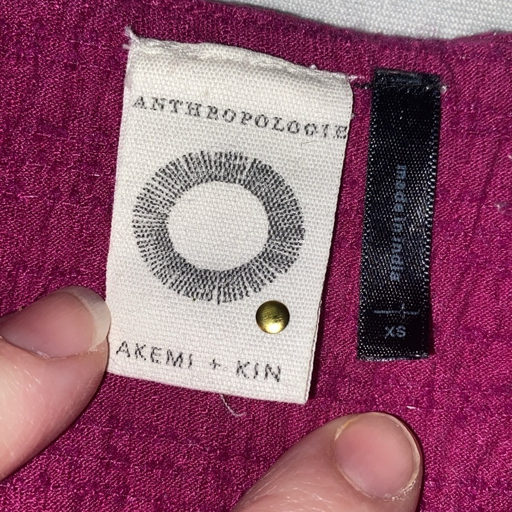 Anthropologie Akemi+Kim collab blouse sleeveless embroidered neckline Sz XSmall - Picture 6 of 9